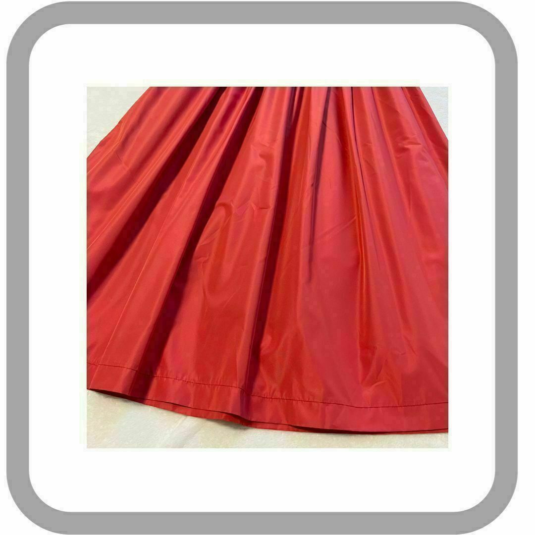 SCOT CLUB(スコットクラブ)のRADIATE　YAMADAYA　フレアスカート　膝丈スカート　朱色バーミリオン レディースのスカート(ひざ丈スカート)の商品写真