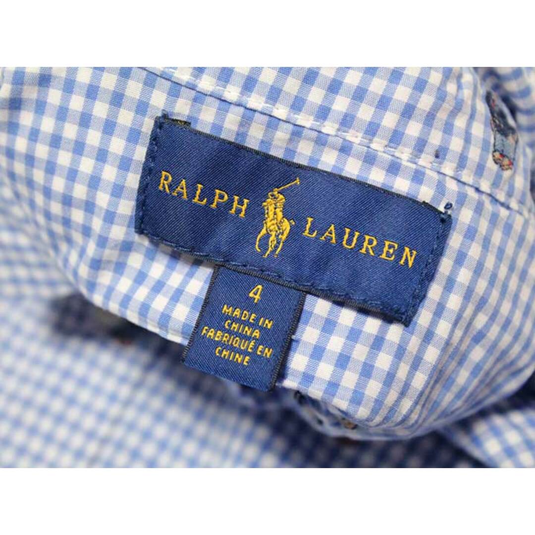 Ralph Lauren(ラルフローレン)の【春物 新入荷!】‡ラルフローレン/Ralph Lauren‡110cm 長袖シャツ 白×ブルー ベア【中古】子供服 キッズ kids 男の子 春秋 tops 503042 キッズ/ベビー/マタニティのベビー服(~85cm)(シャツ/カットソー)の商品写真