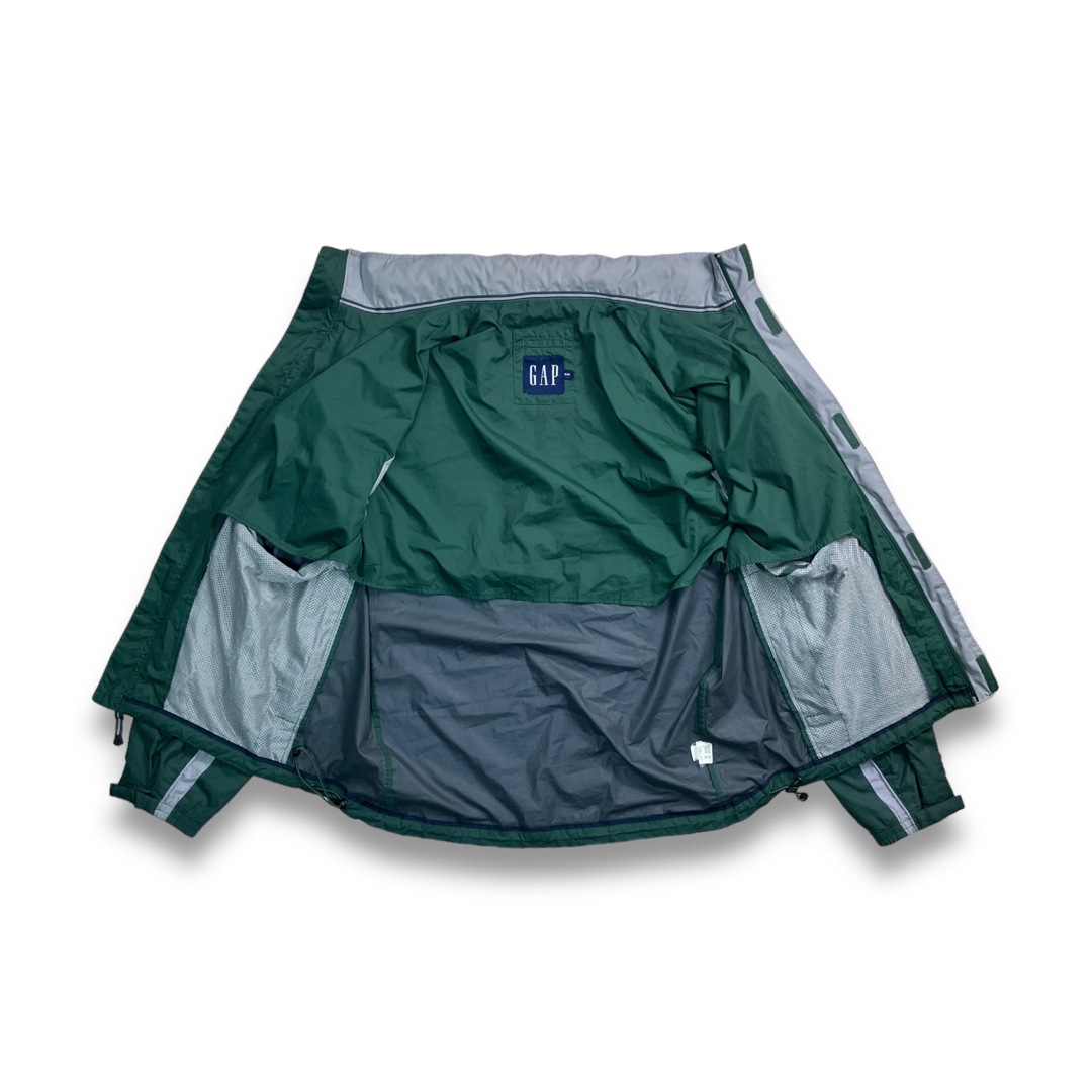 GAP - 90s GAP オールドギャップ 紺タグ フルジップナイロン GAP - 90s GAP オールドギャップ 紺タグ フルジップナイロン