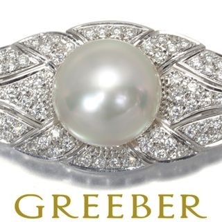 ミキモト(MIKIMOTO)のミキモト 帯留め パール 真珠 14.7mm ダイヤ ダイヤモンド 1.12ct Pt900 (その他)