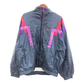 ナイキ(NIKE)の90年代 NIKE ナイキ ナイロン トラックジャケット アウター スポーツ ネイビー (メンズ XL) 中古 古着 P6964(その他)