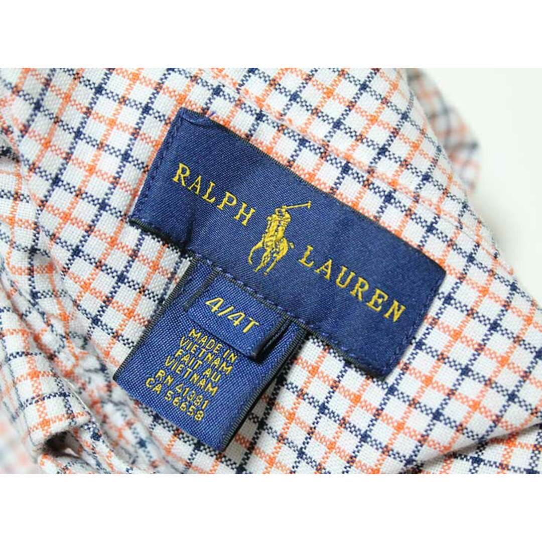 Ralph Lauren(ラルフローレン)の‡ラルフローレン/Ralph Lauren‡110cm 長袖シャツ オレンジ×紺【中古】子供服 キッズ kids 男の子 春秋 tops 503042 キッズ/ベビー/マタニティのベビー服(~85cm)(シャツ/カットソー)の商品写真