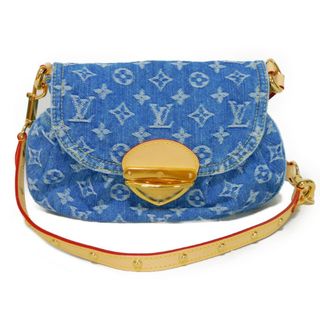 ルイヴィトン(LOUIS VUITTON)のLOUIS VUITTON ルイ・ヴィトン サンセット LVロゴ フラワー ストーンウォッシュ 2WAY ハンドバッグ ポシェット 未使用 RFID ICチップ モノグラム デニム LVリミックス ブルーデニム ショルダーバッグ M46829(ショルダーバッグ)