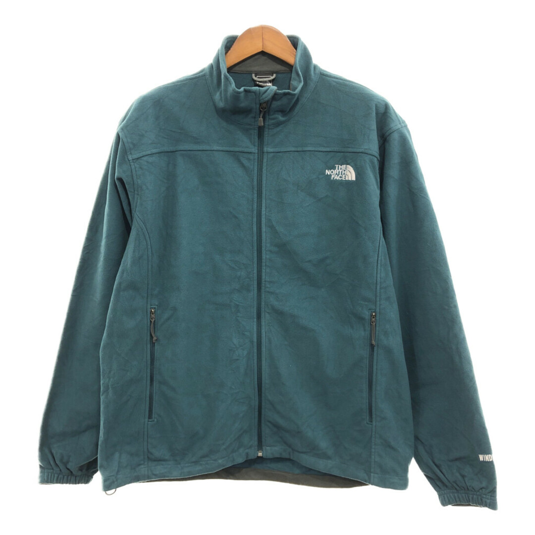 THE NORTH FACE(ザノースフェイス)のTHE NORTH FACE ノースフェイス WINDWALL フリースジャケット アウター アウトドア キャンプ ブルー (メンズ XL) 中古 古着 P7419 メンズのジャケット/アウター(その他)の商品写真