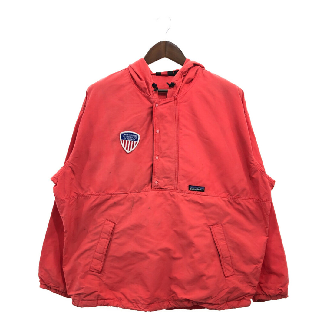 patagonia(パタゴニア)の90年代 USA製 patagonia パタゴニア バギーズ プルオーバー ジャケット アウター アウトドア キャンプ レッド (メンズ L) 中古 古着 P7421 メンズのジャケット/アウター(その他)の商品写真