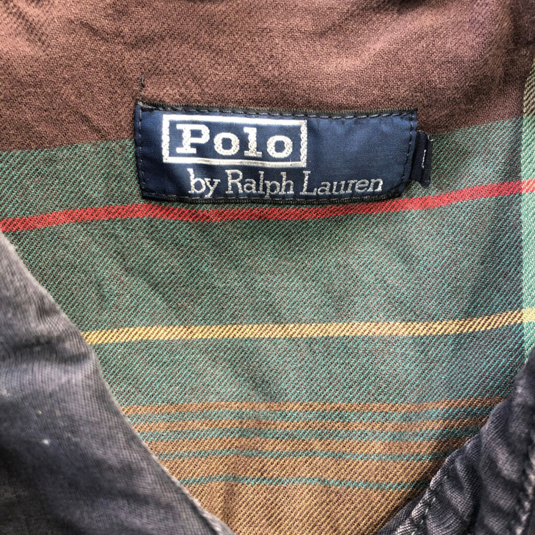 POLO RALPH LAUREN(ポロラルフローレン)のPolo by Ralph Lauren ポロ ラルフローレン ワンポイントロゴ スイングトップ ワンポイントロゴ ネイビー (メンズ L) 中古 古着 P7425 メンズのジャケット/アウター(その他)の商品写真