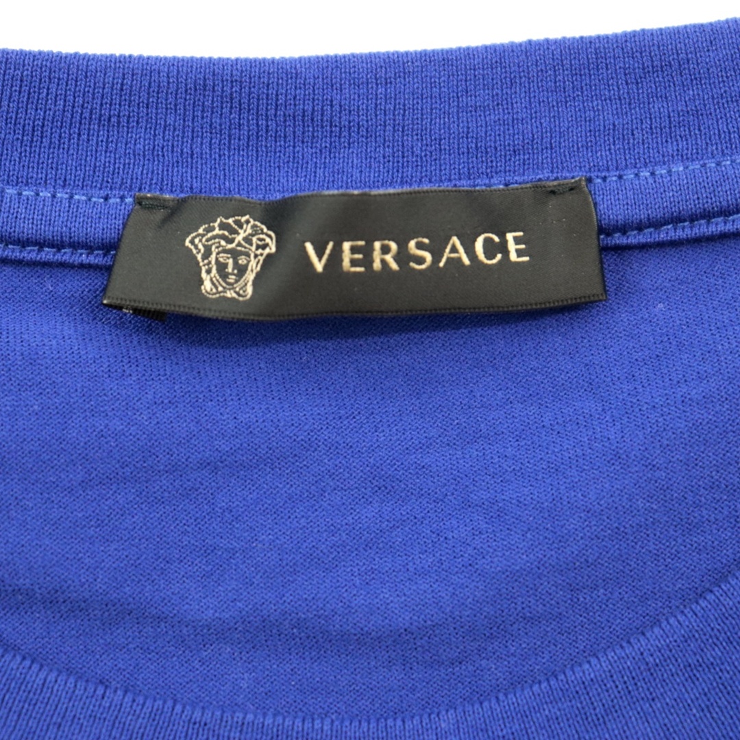 VERSACE(ヴェルサーチ)の美品 ヴェルサーチ 19年 A83097 メデューサ プリント 半袖Ｔシャツ メンズ 青 オレンジ 水色 M VERSACE メンズのトップス(Tシャツ/カットソー(半袖/袖なし))の商品写真