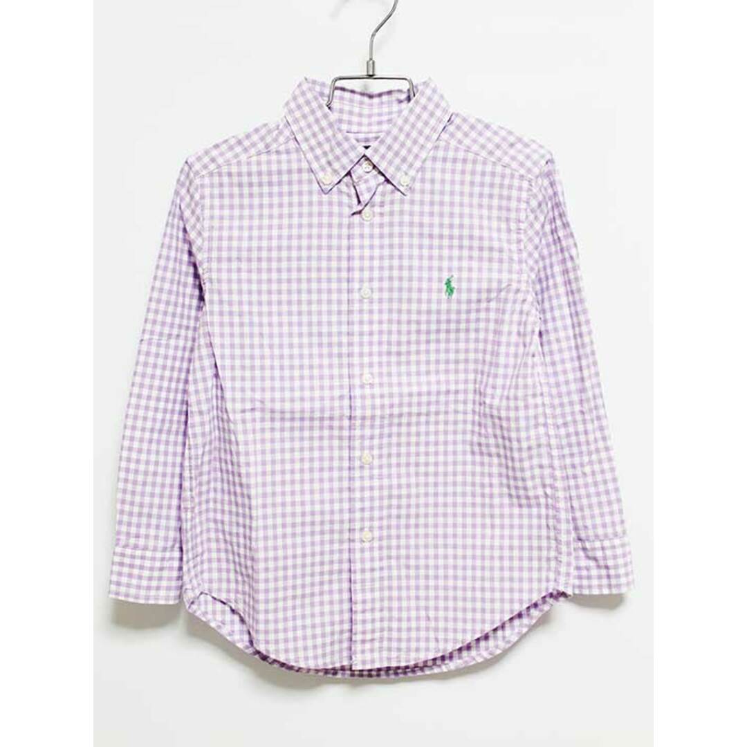 Ralph Lauren(ラルフローレン)の‡ラルフローレン/Ralph Lauren‡115cm 長袖シャツ 紫×白【中古】子供服 キッズ kids 男の子 春 tops 503042 キッズ/ベビー/マタニティのベビー服(~85cm)(シャツ/カットソー)の商品写真