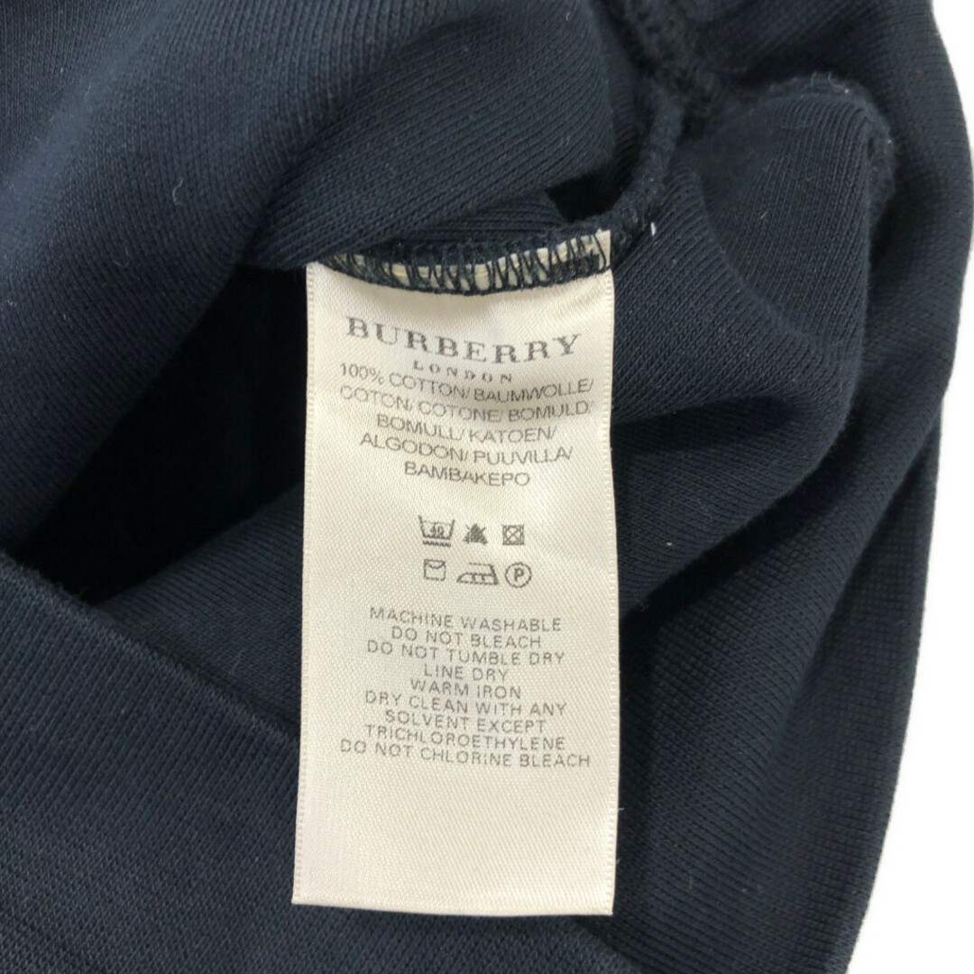 BURBERRY(バーバリー)のBURBERRY バーバリー ドライバーズニット セーター ハーフジップ ワンポイントロゴ ブラック (メンズ S) 中古 古着 P7470 メンズのトップス(Tシャツ/カットソー(七分/長袖))の商品写真