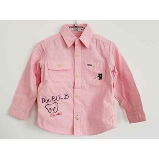 ミキハウス(mikihouse)の†ミキハウスダブルB/MIKIHOUSE DOUBLE.B† 100cm シャツ ピンク【中古】子供服 キッズ kids 男の子 春秋 302032 tops(シャツ/カットソー)