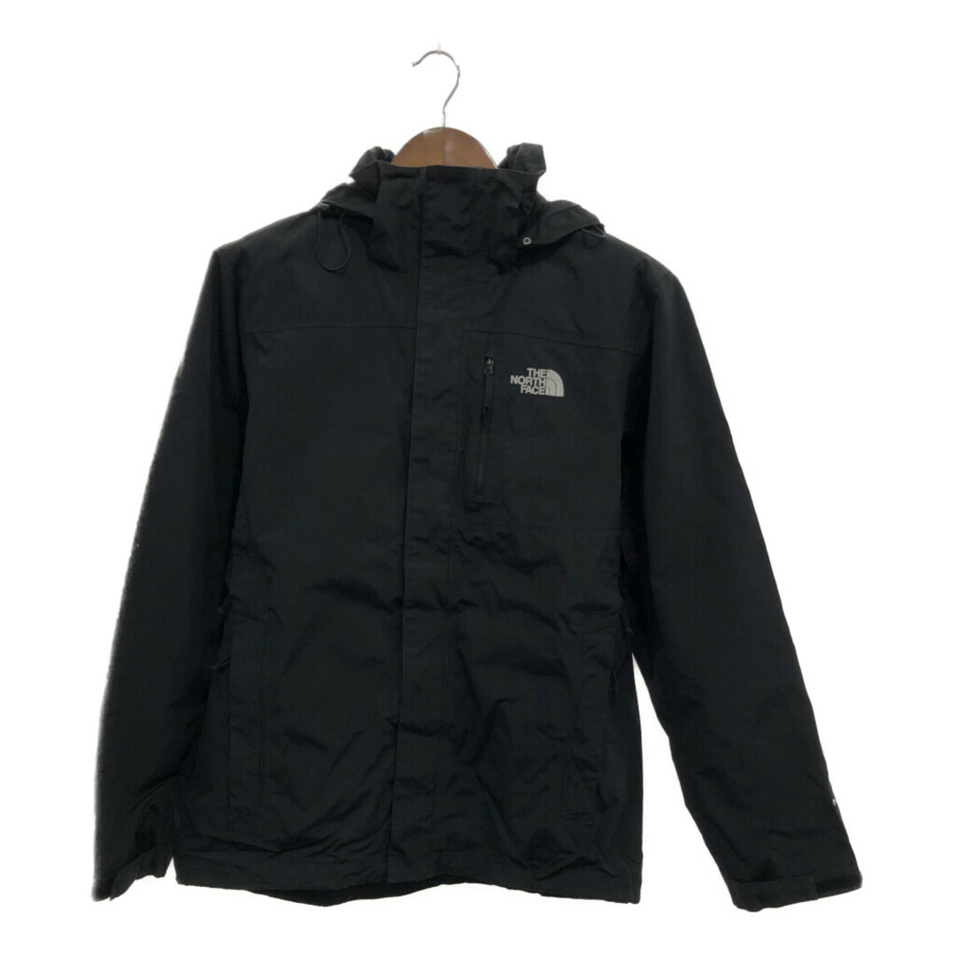 THE NORTH FACE(ザノースフェイス)のTHE NORTH FACE ノースフェイス HYVENT ナイロン マウンテンパーカー アウトドア キャンプ ブラック (メンズ S) 中古 古着 P7526 メンズのジャケット/アウター(マウンテンパーカー)の商品写真