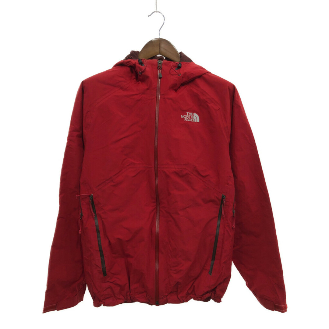 THE NORTH FACE(ザノースフェイス)のTHE NORTH FACE ノースフェイス HYVENT ナイロン マウンテンパーカー アウター アウトドア キャンプ レッド (メンズ M) 中古 古着 P7528 メンズのジャケット/アウター(マウンテンパーカー)の商品写真