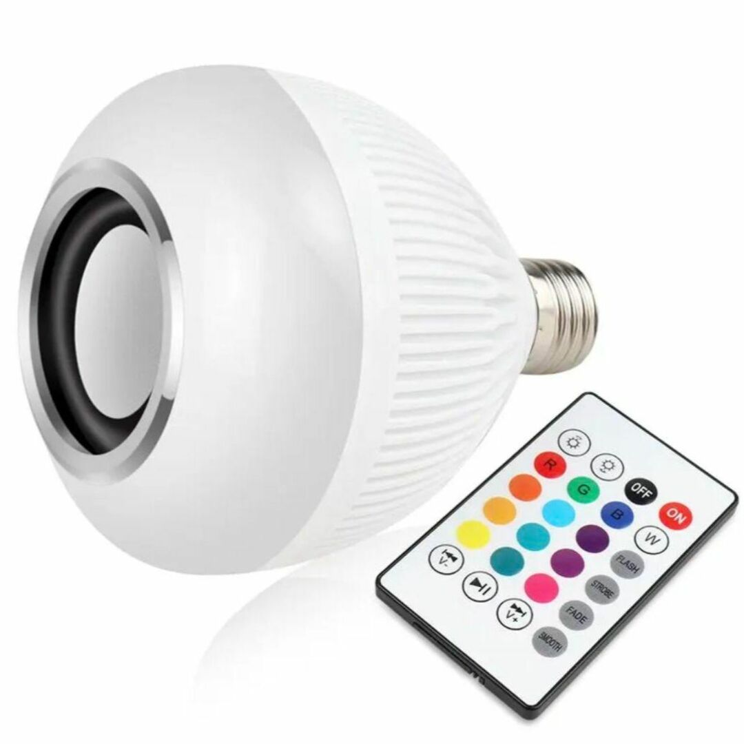 LED Bluetoothランプスマート電球e27 12w スマホ/家電/カメラのオーディオ機器(スピーカー)の商品写真