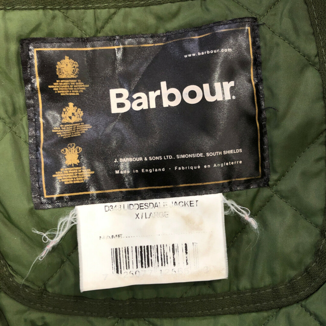 Barbour(バーブァー)のBarbour バブアー LIDDESDALE JACKET ナイロン キルティング ジャケット アウター カジュアル グリーン (メンズ XL) 中古 古着 P7605 メンズのジャケット/アウター(その他)の商品写真