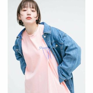 ケービーエフ(KBF)の【PINK】刺繍タックロンTEE(カットソー(長袖/七分))