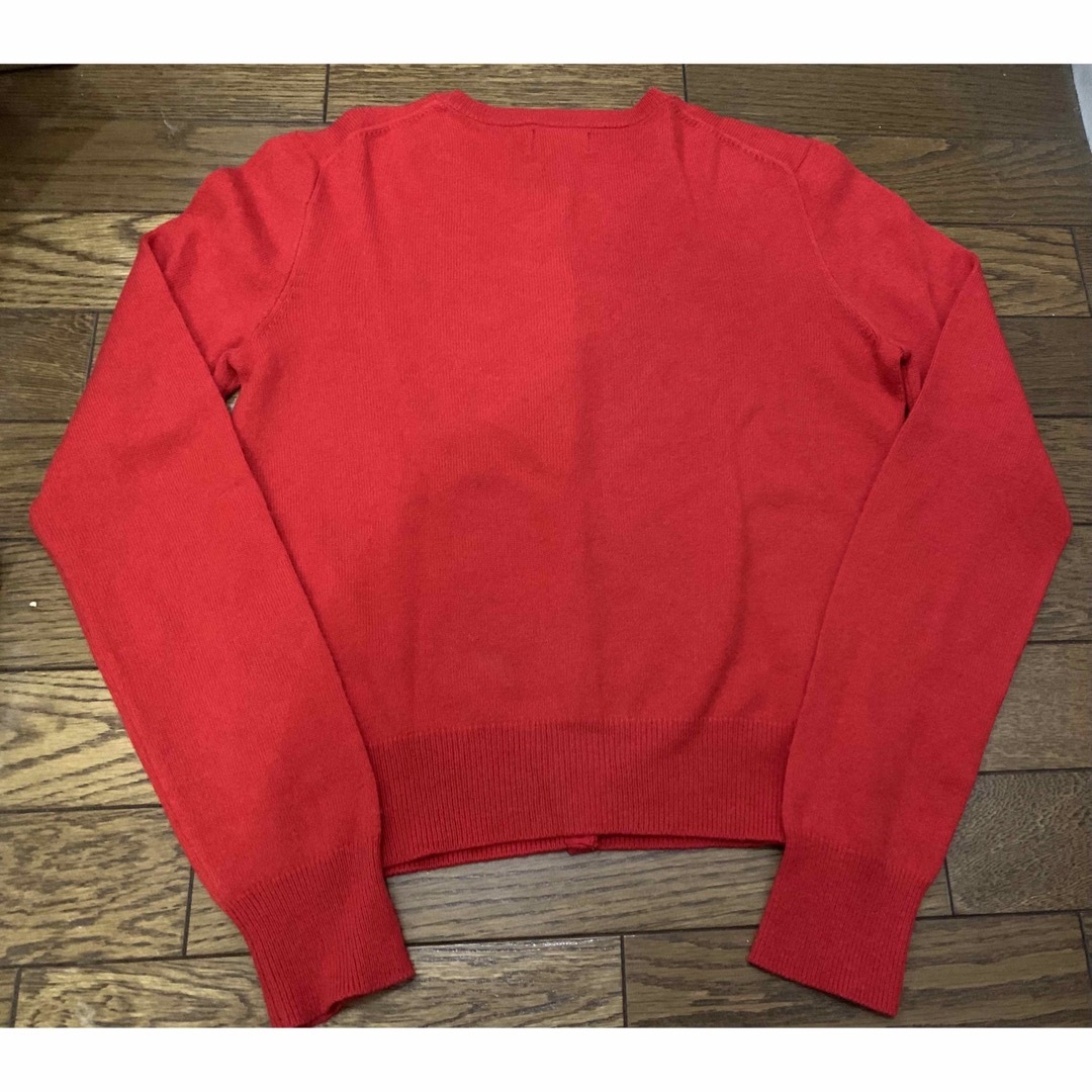 POLO RALPH LAUREN(ポロラルフローレン)の【美品】Ralph Lauren ラルフローレン　ウール100%カーディガン　赤 レディースのトップス(カーディガン)の商品写真