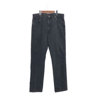 ラングラー(Wrangler)の90年代 USA製 Wrangler ラングラー ストレート ブラック デニムパンツ ボトムス アメカジ (メンズ 34×34) 中古 古着 P7590(デニム/ジーンズ)