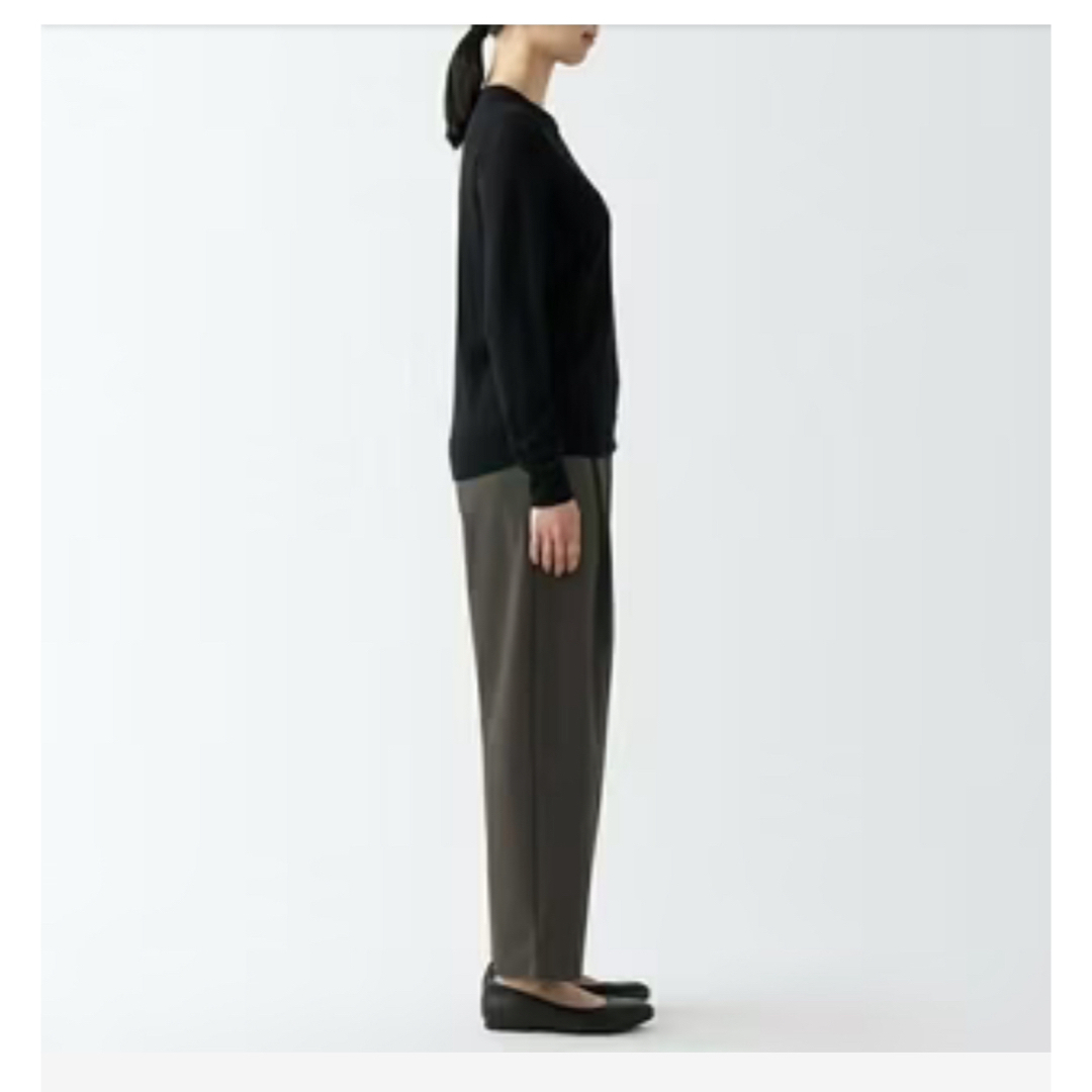 MUJI (無印良品)(ムジルシリョウヒン)の無印　ストレッチタック起毛ワイドパンツ レディースのパンツ(その他)の商品写真