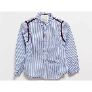 ゴートゥーハリウッド(GO TO HOLLYWOOD)の‡ゴートゥーハリウッド/GotoHollywood‡130cｍ 長袖シャツ/ブラウス ブルー×白【中古】子供服 キッズ kids 女の子 春秋 tops 722042(シャツ/カットソー)