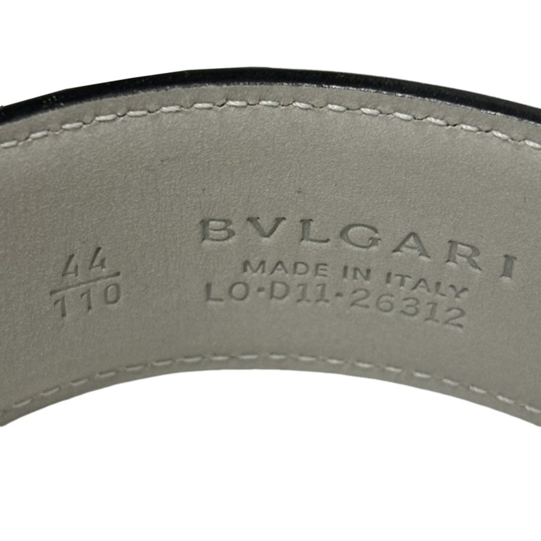 BVLGARI(ブルガリ)のBVLGARI ブルガリ ベルト 44/110 L0・D11・26312 中古 極美品 メンズ ブラック レザー シルバー金具 32402R86 メンズのファッション小物(ベルト)の商品写真