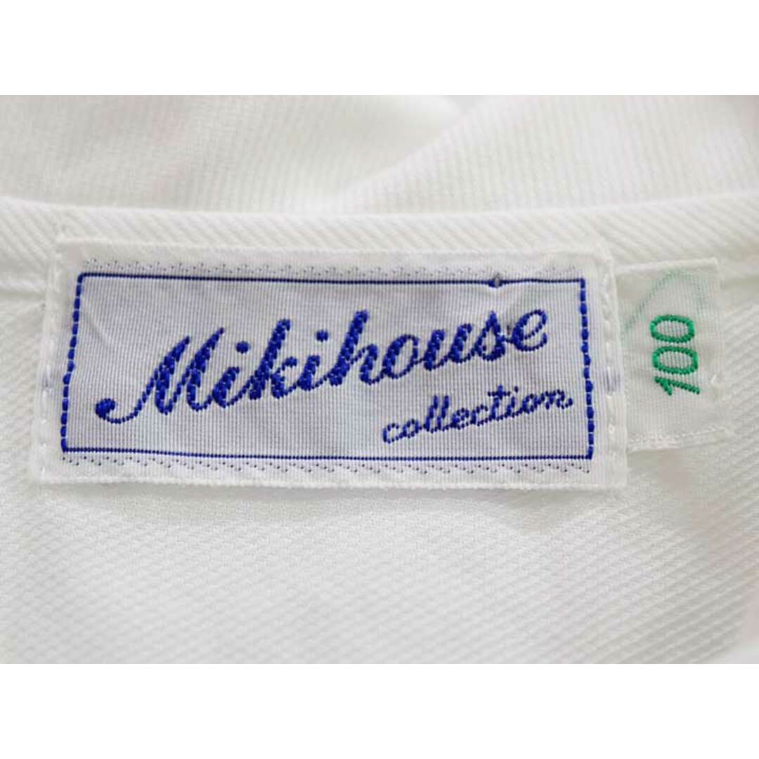 mikihouse(ミキハウス)の▼ミキハウス/mikihouse▼100cm 半袖ブラウス 白×青 お受験 フォーマル お稽古 通塾 見学会 面接 通学 【中古】子供服 キッズ kids 女の子 fml 112042 キッズ/ベビー/マタニティのベビー服(~85cm)(シャツ/カットソー)の商品写真