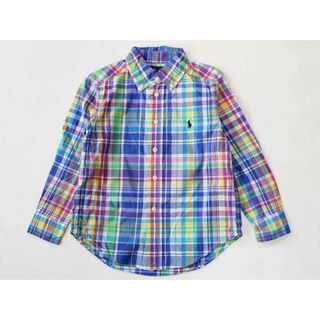 ラルフローレン(Ralph Lauren)の☆ラルフローレン/Ralph Lauren☆110cm 長袖シャツ 青系×ピンク 【中古】子供服 キッズ kids 男の子 春 713032 tops(シャツ/カットソー)