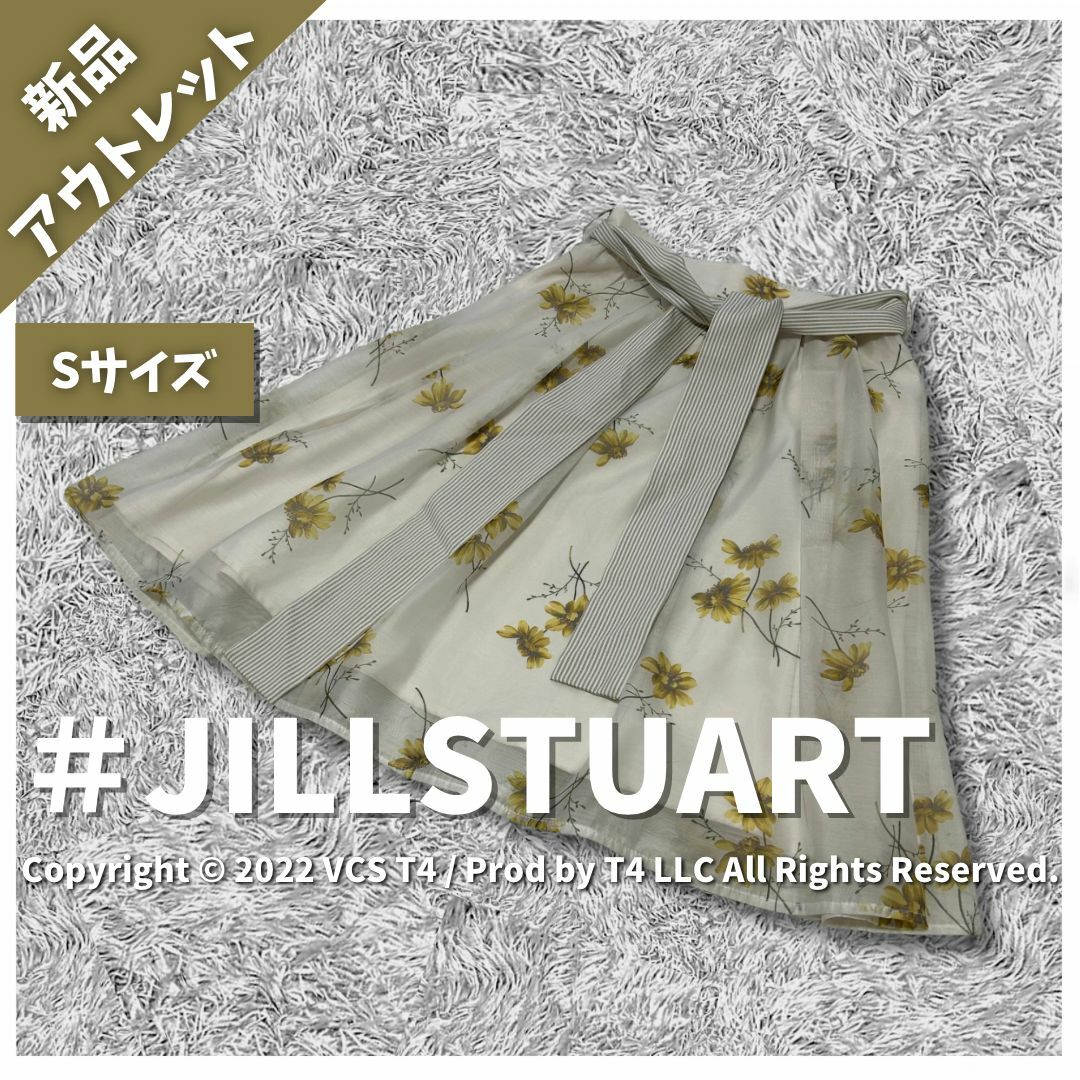 JILLSTUART(ジルスチュアート)の【新品アウトレット】ジルスチュアート ひざ丈フレアスカート S 花柄 ✓3889 レディースのスカート(ひざ丈スカート)の商品写真