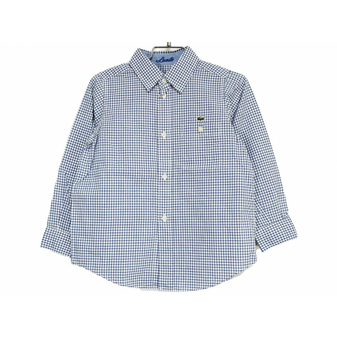 FRED PERRY(フレッドペリー)の【値下げ!】[ラコステ/LACOSTE]104cm 長袖シャツ 白×紺【中古】子供服 キッズ kids 男の子 春秋冬 121132 tops キッズ/ベビー/マタニティのベビー服(~85cm)(シャツ/カットソー)の商品写真