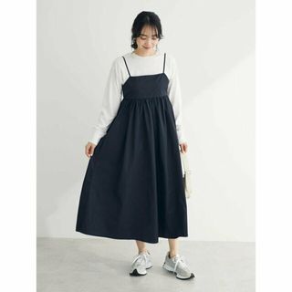 グリーンパークス(green parks)の【ブラック】ナイロンキャミワンピース 24SS/ロング丈/レディース(ロングワンピース/マキシワンピース)