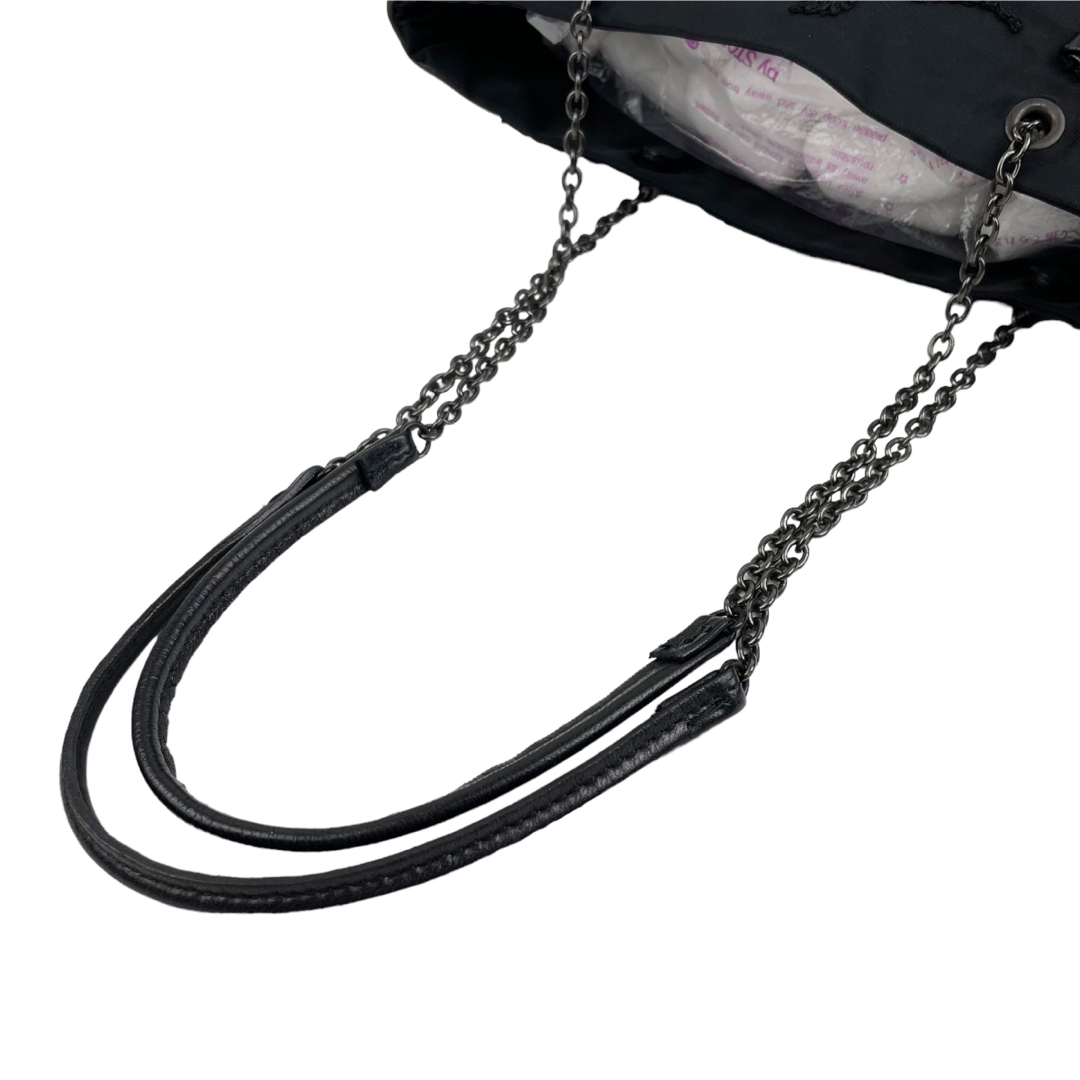 PRADA(プラダ)の✨極美品　PRADA プラダ　トートバッグ　ブラック　黒　チェーン　ナイロン レディースのバッグ(トートバッグ)の商品写真