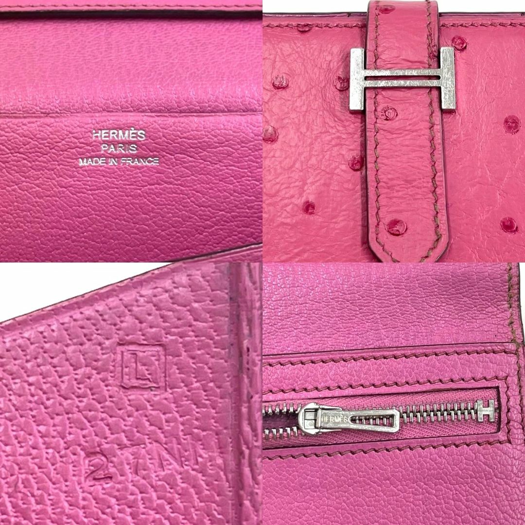 HERMES - エルメス ベアンスフレ オーストリッチ 長財布 HERMES - エルメス ベアンスフレ オーストリッチ 長財布