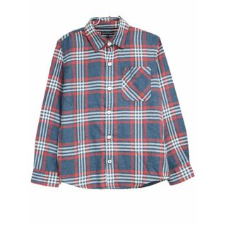 トミーヒルフィガー(TOMMY HILFIGER)の【値下げ!】[トミーヒルフィガー/TOMMY HILFIGER]128cm 長袖シャツ ブルー×赤【中古】子供服 キッズ kids 男の子 春秋冬 200132 tops(シャツ/カットソー)