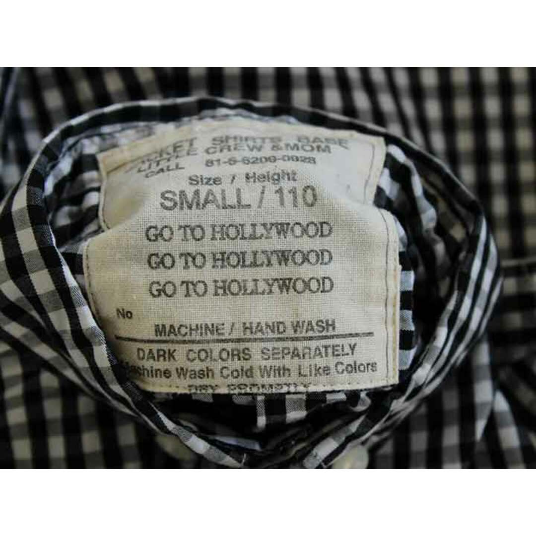 GO TO HOLLYWOOD(ゴートゥーハリウッド)の†ゴートゥーハリウッド/GotoHollywood†110cm 長袖シャツ 黒×白【中古】子供服 キッズ kids 男の子 女の子 秋冬 102132 tops キッズ/ベビー/マタニティのベビー服(~85cm)(シャツ/カットソー)の商品写真