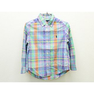 ラルフローレン(Ralph Lauren)の△ラルフローレン/Ralph Lauren△100cm(3/3T) 長袖シャツ パステル系マルチカラー チェック【中古】子供服 キッズ kids 男の子 春秋 409032 tops(シャツ/カットソー)