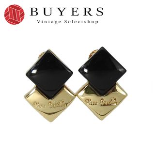 ピエールカルダン(pierre cardin)の【中古】 ピエールカルダン イヤリング メタル ゴールド ブラック 大人ビジュー スクエア アクセサリー レディース 女性 Pierre Cardin(イヤリング)