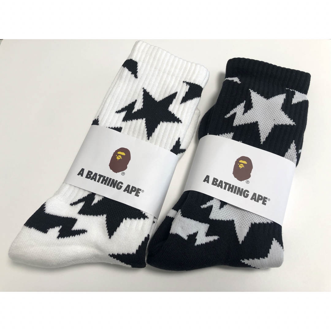 A BATHING APE(アベイシングエイプ)のBAPEアベイシングエイプ  ソックス　ソックス　2足 メンズのレッグウェア(ソックス)の商品写真