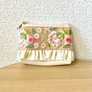 インド刺繍リボンのミニポーチ(ポーチ)