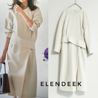 エレンディーク(ELENDEEK)の美品 ELENDEEK 2wayワンピース オフホワイト 01 エレンディーク(ひざ丈ワンピース)