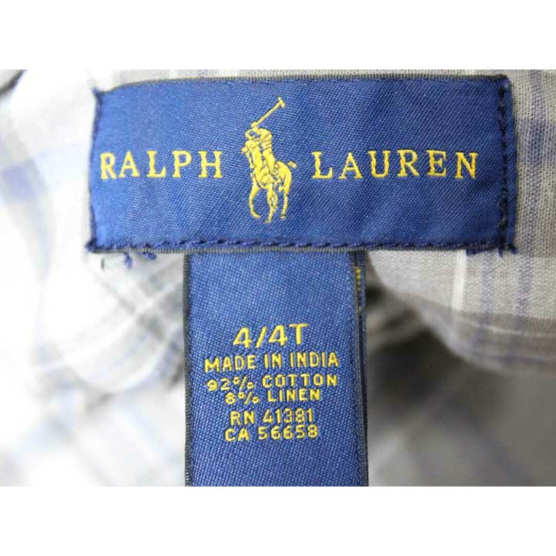 Ralph Lauren(ラルフローレン)の《ラルフローレン/Ralph Lauren》110cm 長袖シャツ グレー系 麻混【中古】子供服 キッズ kids 男の子 春 713032 tops キッズ/ベビー/マタニティのベビー服(~85cm)(シャツ/カットソー)の商品写真