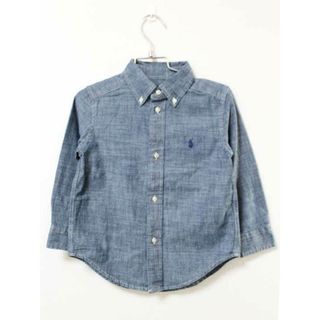 ラルフローレン(Ralph Lauren)の【値下げ!】《ラルフローレン/Ralph Lauren》100cm 長袖シャツ インディゴブルー【中古】子供服 キッズ kids 男の子 春秋 013032 tops(シャツ/カットソー)