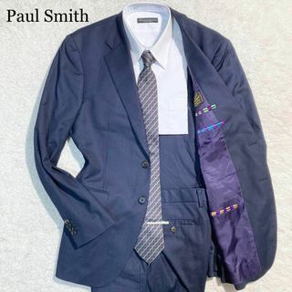 Paul Smith - 【未使用級】ポールスミス スーツ ロロピアーナ 青 紺 濃紺 ストライプ L