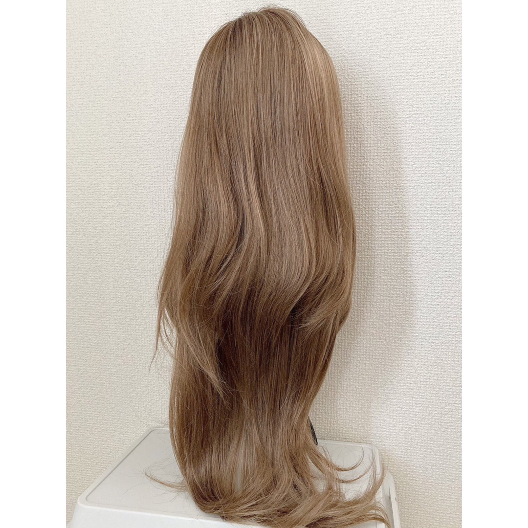 フルウィッグ　ロング　ウィッグ　ミルクティー　耐熱　wig レディースのウィッグ/エクステ(ロングカール)の商品写真