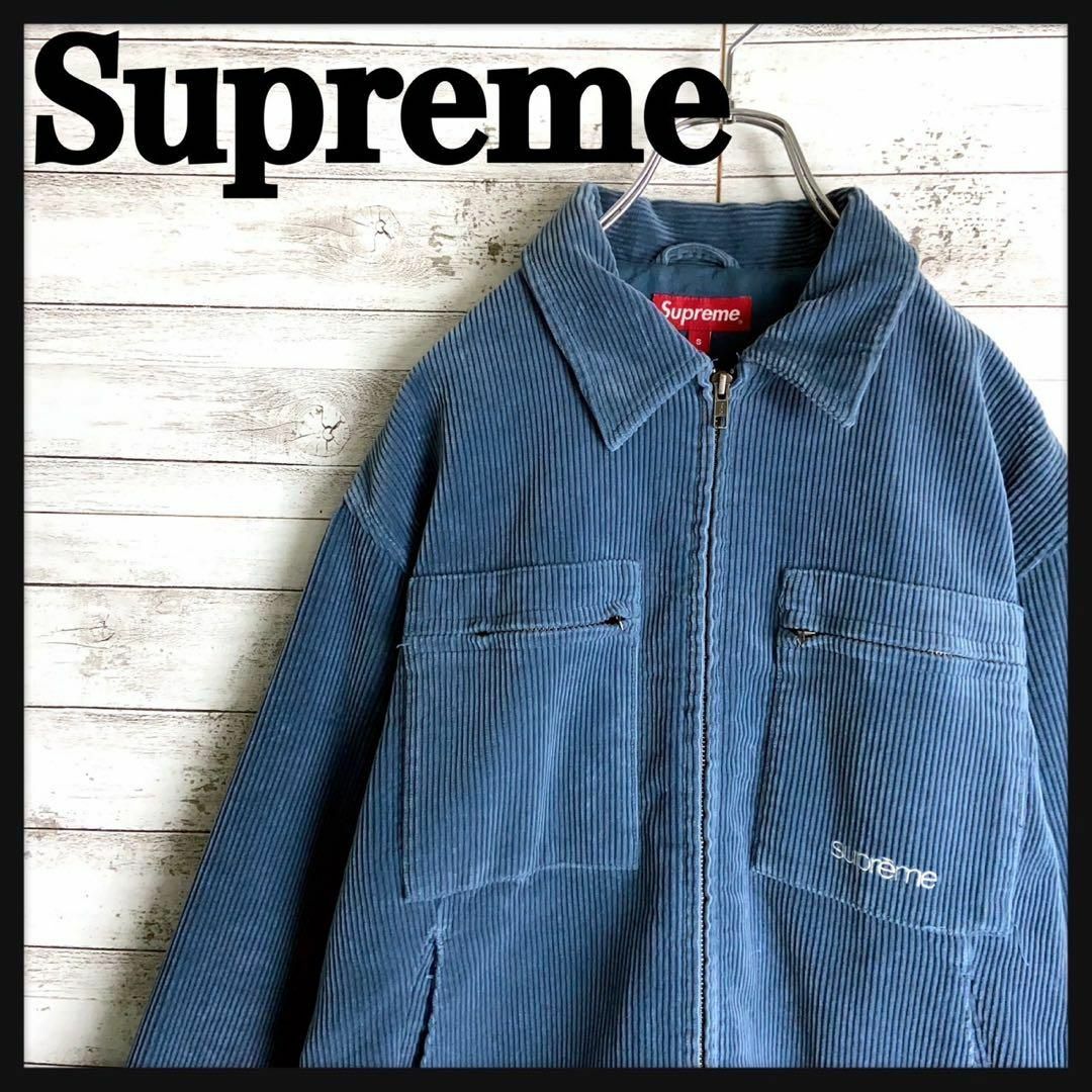 Supreme(シュプリーム)の9215【即完売モデル】シュプリーム☆ワンポイント刺繍コーデュロイジャケット美品 その他のその他(その他)の商品写真