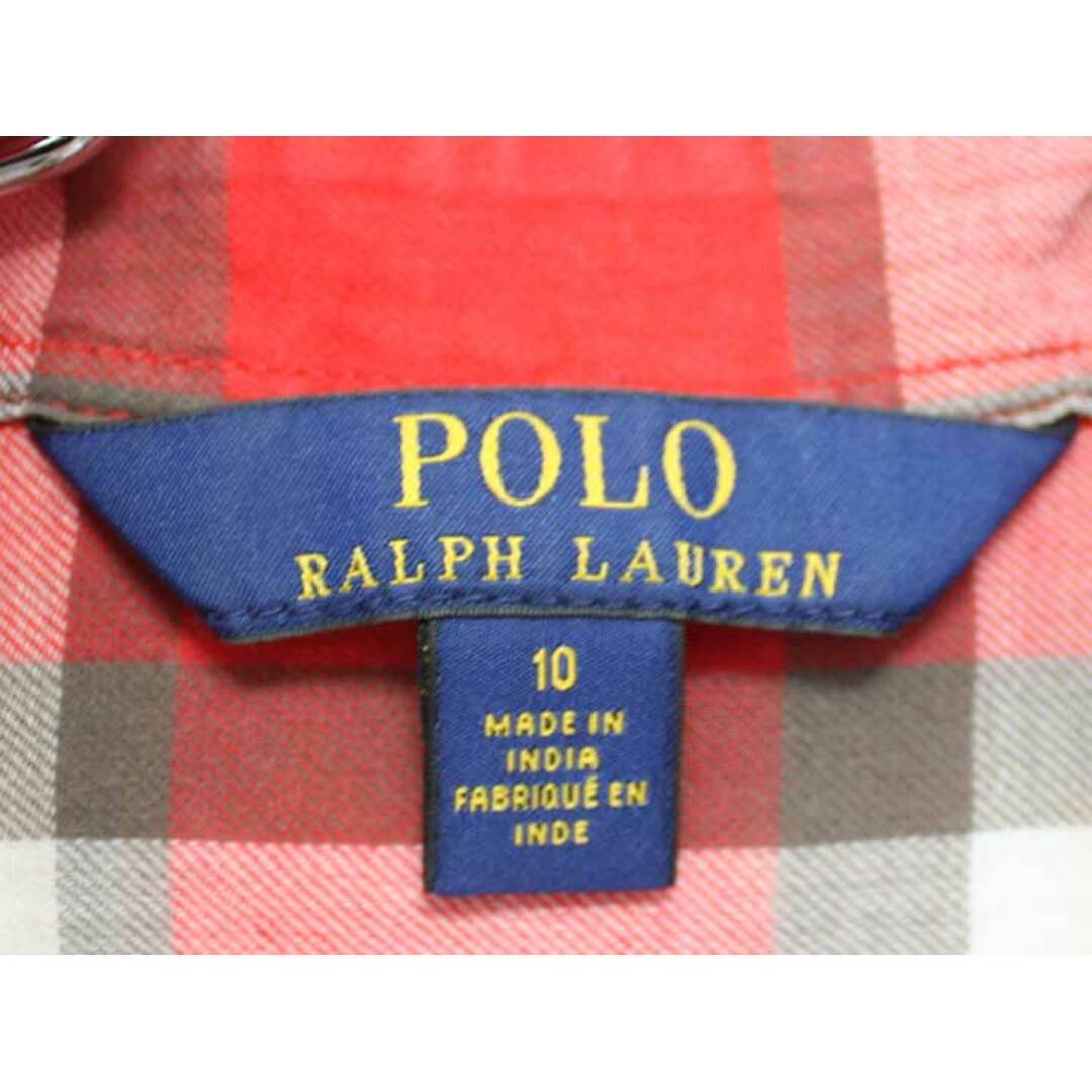 Ralph Lauren(ラルフローレン)の【値下げ!】≪ラルフローレン/Ralph Lauren≫140cm 長袖シャツ レッド 【中古】 子供服 キッズ kids ジュニア 男の子 春秋 810122 tops キッズ/ベビー/マタニティのベビー服(~85cm)(シャツ/カットソー)の商品写真