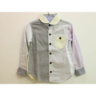 ハッカキッズ(hakka kids)の【値下げ!】△ハッカキッズ/HAKKA kids△110cm 長袖シャツ マルチカラー ストライプ＆ボーダー【中古】子供服 キッズ kids 男の子 春秋 429032 tops(シャツ/カットソー)