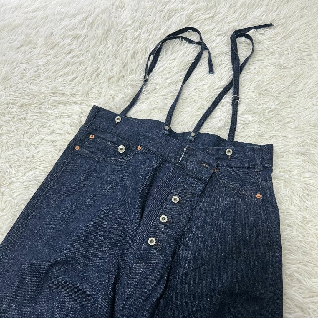 JOHNBULL(ジョンブル)の【美品】ジョンブル サスペンダータイパンツ インディゴ シンプル ✓3884 レディースのパンツ(デニム/ジーンズ)の商品写真