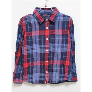 トミーヒルフィガー(TOMMY HILFIGER)の‡トミーヒルフィガー/TOMMY HILFIGER‡122cm 長袖シャツ 紺×赤【中古】子供服 キッズ kids 男の子 春秋 tops 103042(シャツ/カットソー)