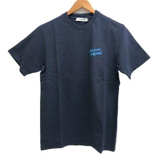 メゾンキツネ(MAISON KITSUNE')のメゾンキツネ MAISON KITSUNE 半袖Ｔシャツ
 MINI HANDWRITING CLASSIC S ネイビー(Tシャツ(半袖/袖なし))