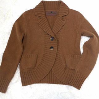 エルマンノシェルヴィーノ(ERMANNO SCHERVINO)の美品　エルマンノ シェルヴィーノ カーディガン カシミヤ混(カーディガン)