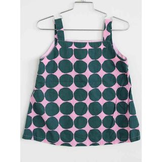 マリメッコ(marimekko)の†マリメッコ/ｍarimekko†116-122cm ノースリーブ/ブラウス/袖なし 緑×ピンク【中古】子供服 キッズ kids 女の子 春夏秋 tops 902042(シャツ/カットソー)